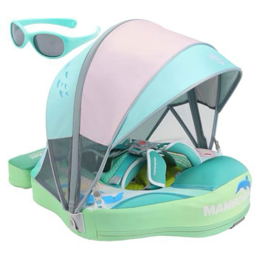 Mambobaby Pool Float with Canopy and Sunglasses